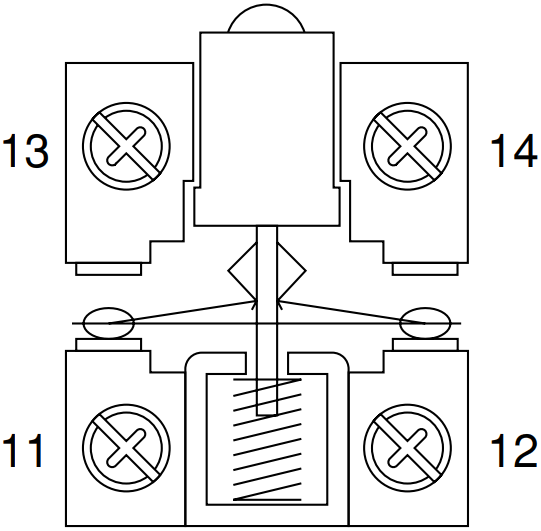 Panasonic limit switch AZ8104 Terminals